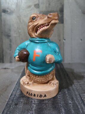 Vintage Florida Gators Football Coin Money Bank 60s 70s Mid Century Japan